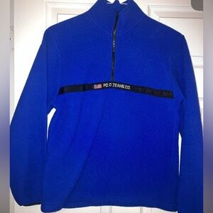 Vintage Ralph Lauren Polo Blue Fleece Pullover Size Small